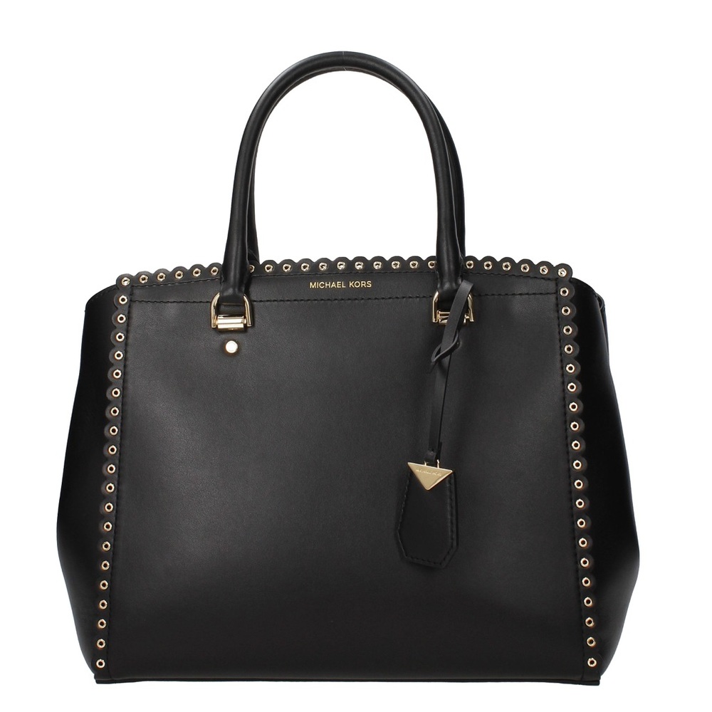 MK Scalloped Black Handbag